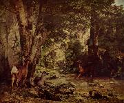 Gustave Courbet Rehbock im Wald France oil painting artist